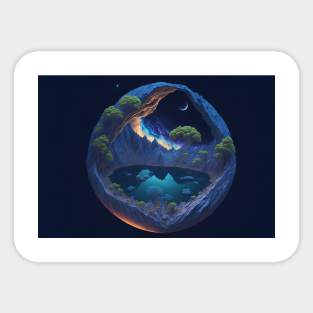 Planet island Sticker